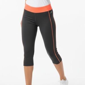 BCG Black and Orange Capri Leggings